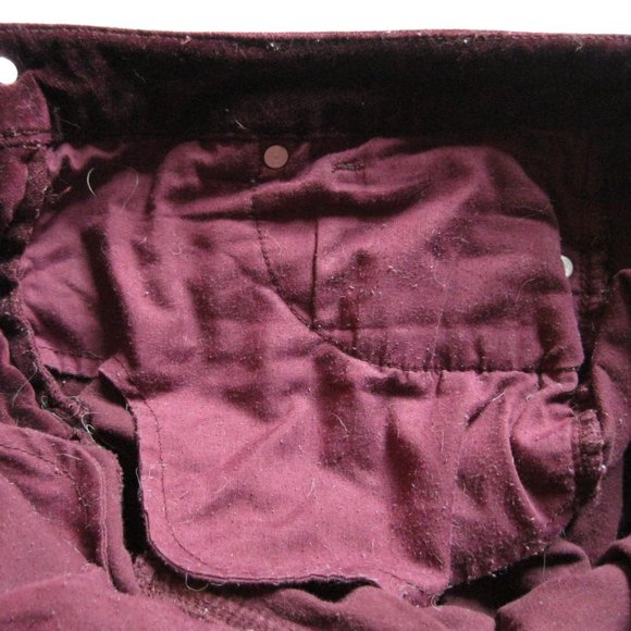 Ruff Hewn Velvety Maroon Straight Leg Pants - Picture 10 of 10